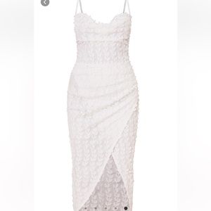 White floral print lace dress - NEVER WORN